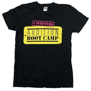 I Survived Audition Boot Camp T-Shirt Mens Small Black New York City Tee Gildan
